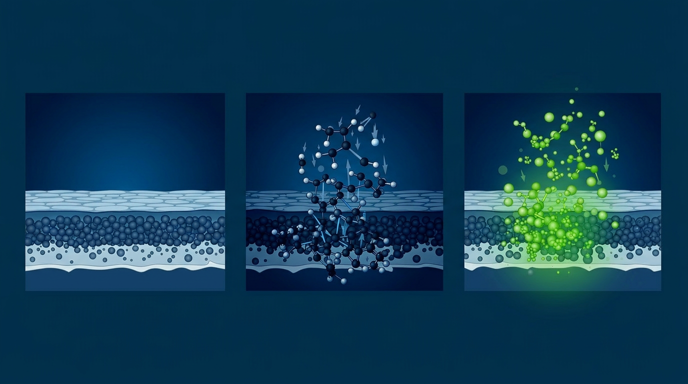 multiBIND Wirkprinzip – Biofilmauflösung in drei Schritten